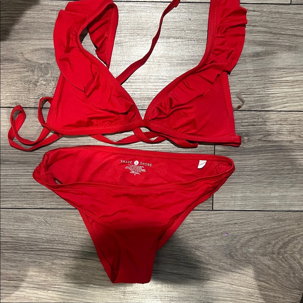 Shade & Shore Vibrant Red Bikini